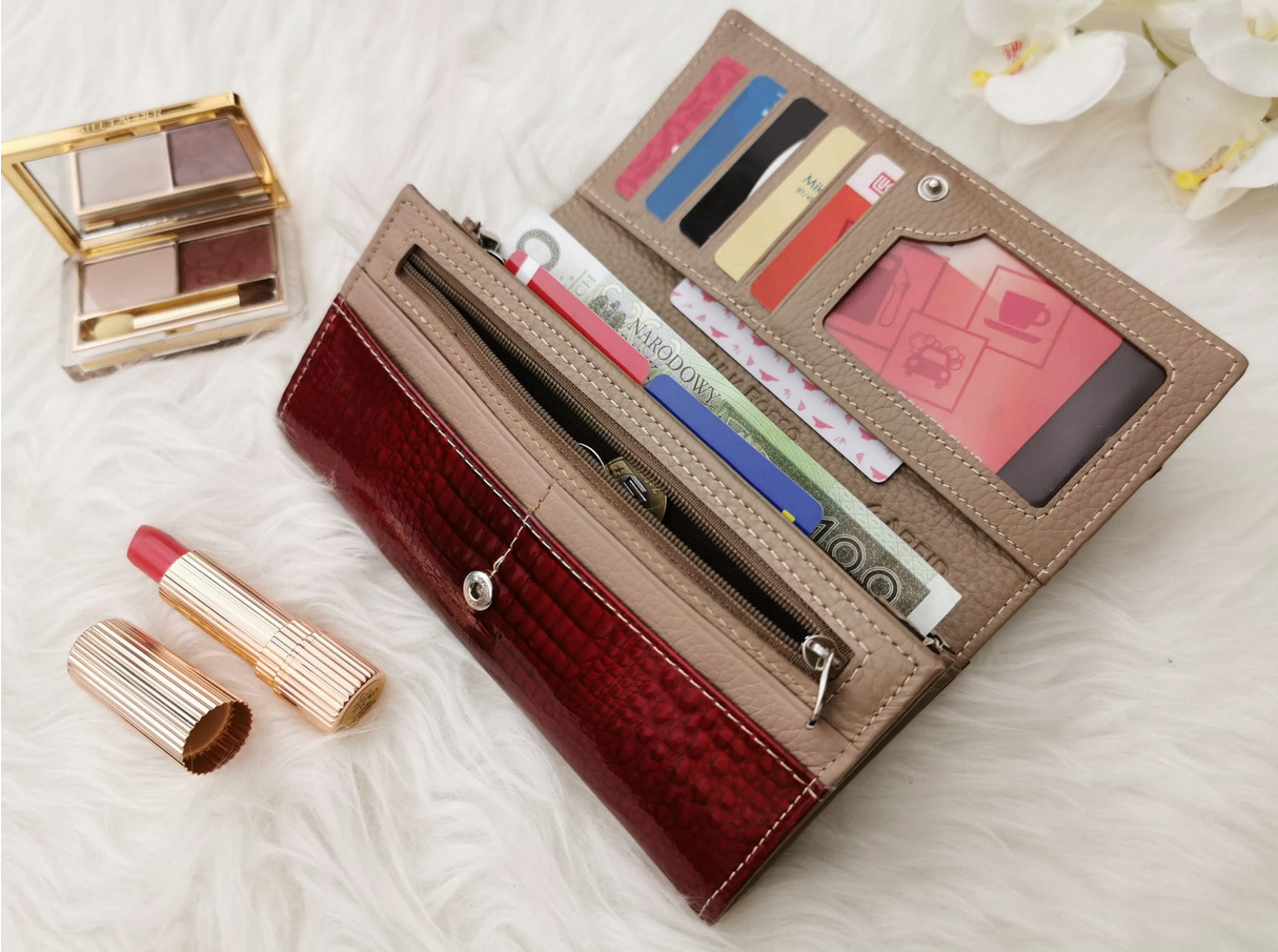Dámská kožená peněženka Julia Rosso 02-07 patchwork, RFID