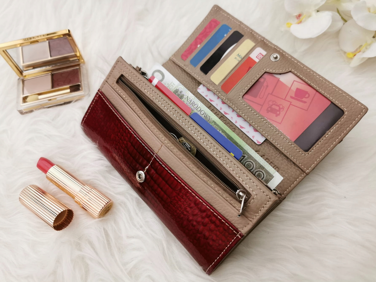 Dámská kožená peněženka Julia Rosso 02-07 patchwork, RFID