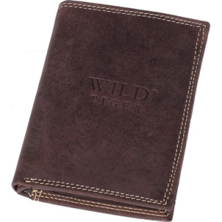 Pánská kožená peněženka Wild Tiger ZM-128R-034 tmavě hnědá RFID ochrana